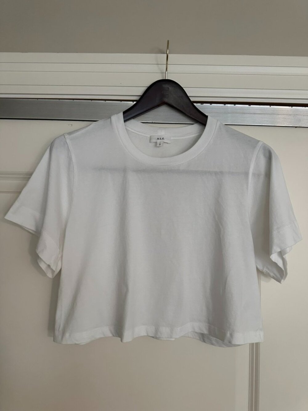 A.L.C. Kali Cropped Crewneck Tee | Small